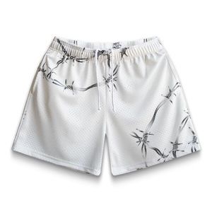 Bravest Studios White Barb Wire Mesh Shorts | Size XS NEW ✅